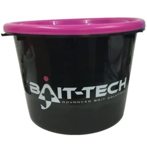 Bait-Tech Black/Pink Groundbait Bucket & Lid