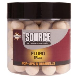 Dynamite Baits The Source White Fluro Pop Ups/Dumbell