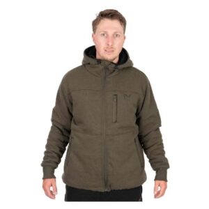 Fox Collection Green & Black Sherpa Jacket