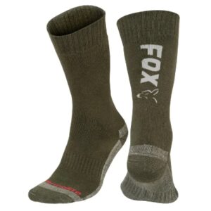 Fox Collection Green / Silver Thermolite Long Fishing Sock