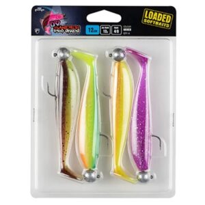 Fox Rage Ultra UV Zander Pro Shad Mixed Colour Loaded Fishing Lure Pack