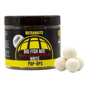 Nutrabaits Big Fish Mix Salmon Caviar & Black Pepper White Fishing Pop Ups