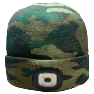 Platinum Accessories Camo Ranger Adult LED Beanie Hat – One Size