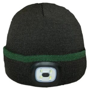 Platinum Accessories Forest Green Classic Adult LED Beanie Hat – One Size