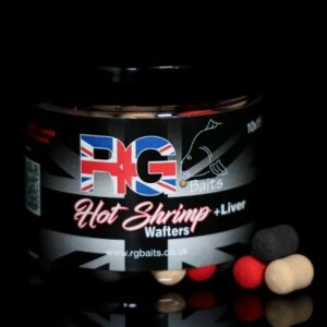 RG Baits Multi Colour Wafter 10x15mm Hot Shrimp And Liver